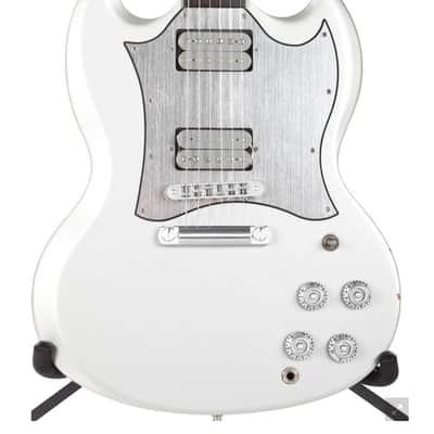 Gibson SG Standard Full Face Pickguard Brushed Silver/Black Finish SG Platinum image 8