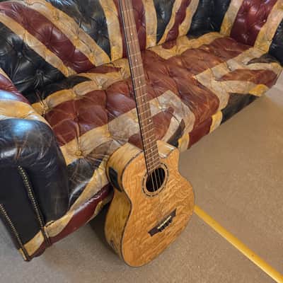 Dean Acoustic Electric Bass Guitar BRAND NEW Quilted Ash Exotica Active EQ image 2