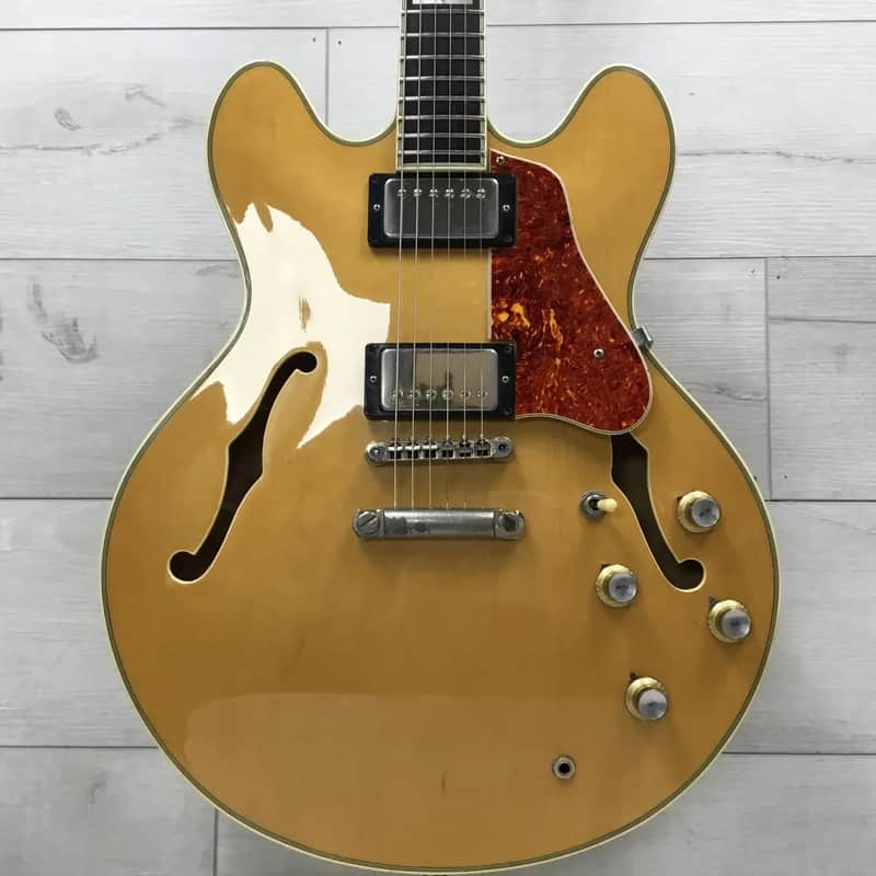 Epiphone Sheraton Electric Semi Hollowbody Guitar MIJ Japan - Natural image 1