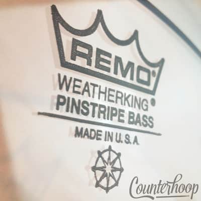 *Remo 20" Pinstripe Bass Drum Head Weatherking Made In USA Batter Excellent* image 2