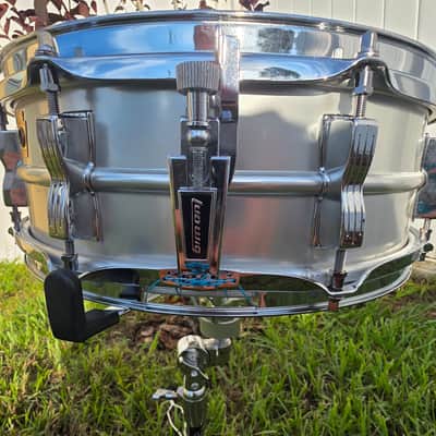 Ludwig No. 404 Acrolite 5x14" 8-Lug Aluminum Snare Drum with Keystone Badge July 1969 - Matte Aluminum image 7
