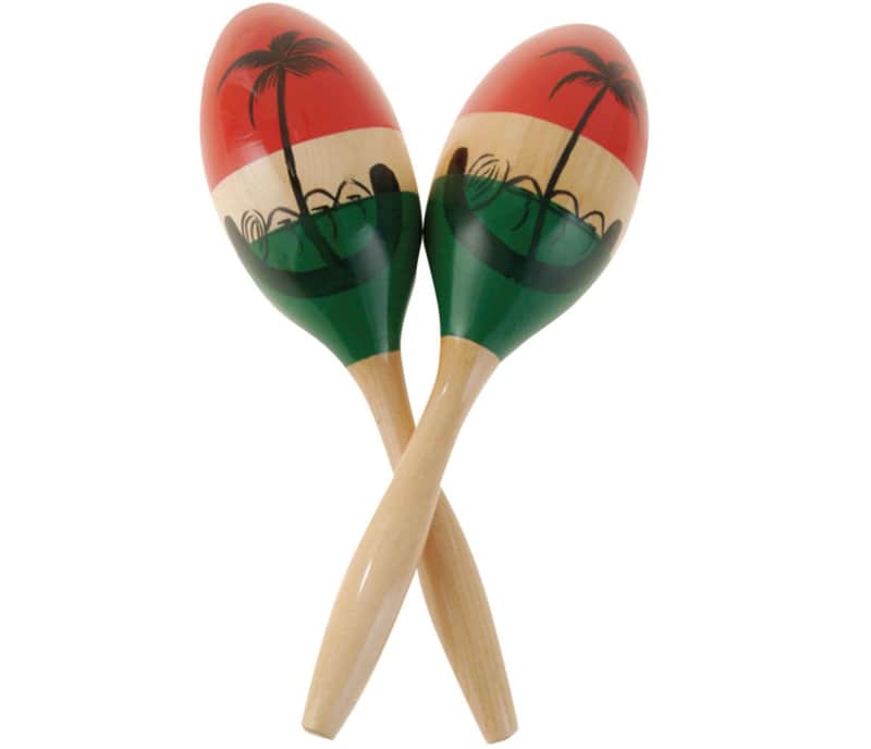 LP CP287  Wood Maracas,  Medium/Painted image 1