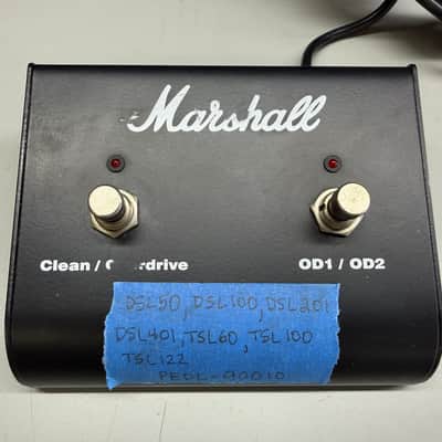 Marshall PEDL-90010 2-Button clean overdrive OD1 OD2 FX Amp Footswitch 2010s - Black image 1