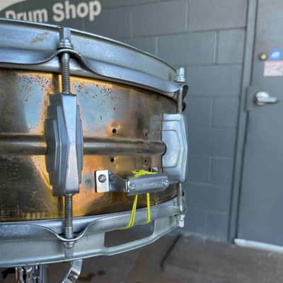 *RARE* 1958 WFL Super-Ludwig 5x14" 10-Lug Brass Snare Drum No. 401 with Internal Muffler image 7