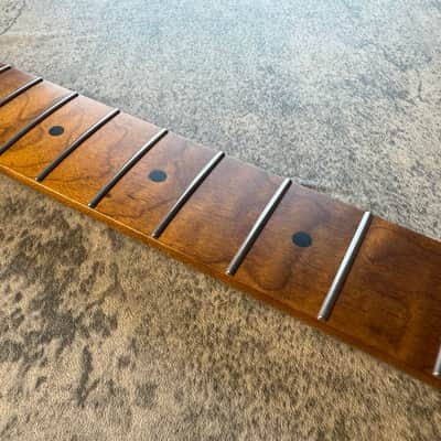 BMC Guitar Neck Tele® Telecaster® 22 Fret Roasted 3AAA Flame Maple With Maple Fingerboard Nitro Lacquer Rounded Fret Ends - 9.5 Radius TRMMF22 3A #2 image 3