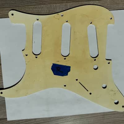 Vintage USA 54 8 Hole 50's Fender Stratocaster 56 Vintage Pickguard Celluloid / Nitrate White / Cream 1954 thru 58 RI image 7