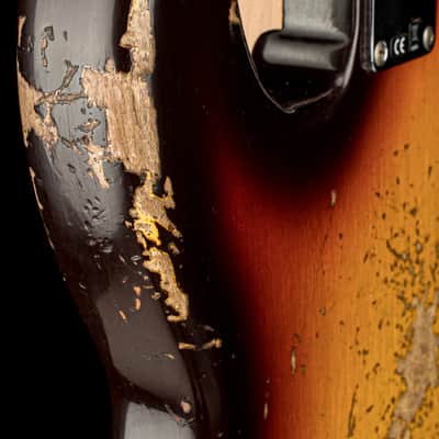 Fender Custom Shop Empire 58 Precision Bass Heavy Relic - Faded Aged Chocolate 3-Color Sunburst #91060 image 12