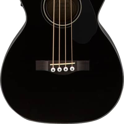 Fender CB-60SCE Bass Classic Design 4-String Acoustic-Electric Bass Guitar, Solid Spruce Top, Black image 1