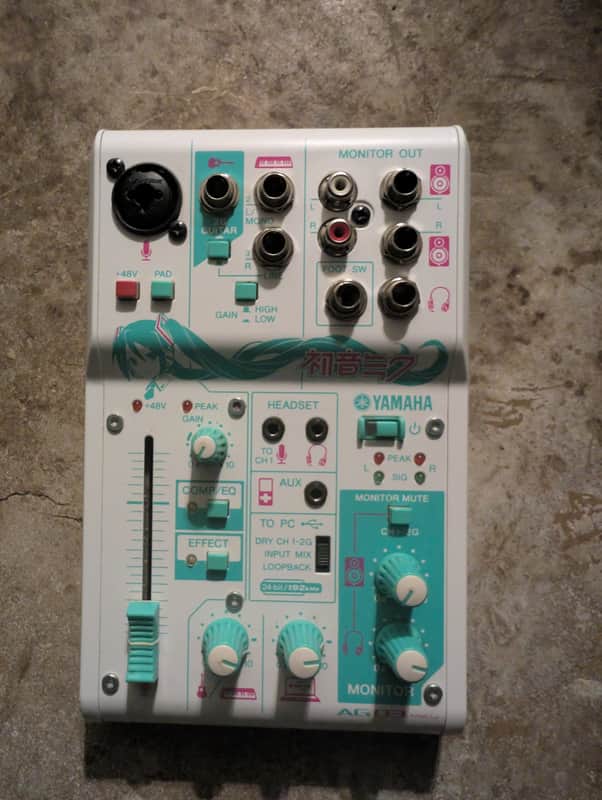 Yamaha AG03 HATSUNE MIKU 3 Channel Analog Mixer image 1
