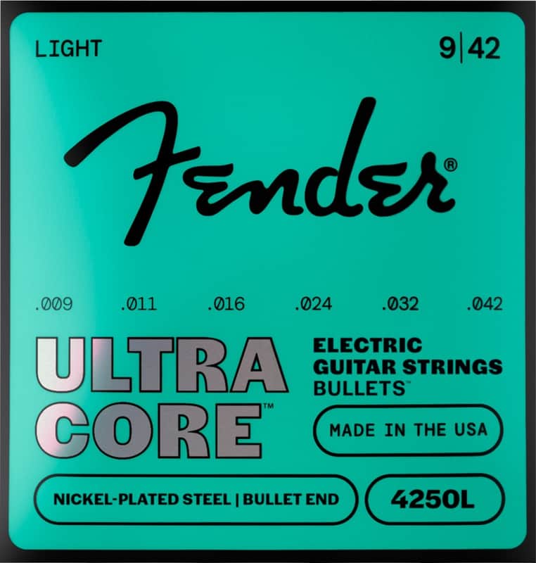 Fender 4250L Ultracore Bullet Electric Guitar Strings, NPS, Bullet End, Light 9-42 image 1
