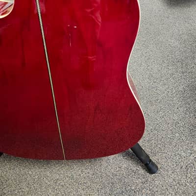 Used Ventura V3RED Acoustic-Electric Guitar - Red w/ Soft Case image 12