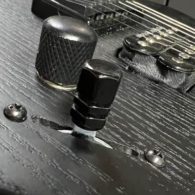 Kinnatone Black Hexagon 3 or 5 way Blade style Switch Tip Knob For Strat or Tele Charvel,Jackson,PRS, Ibanez and more image 1