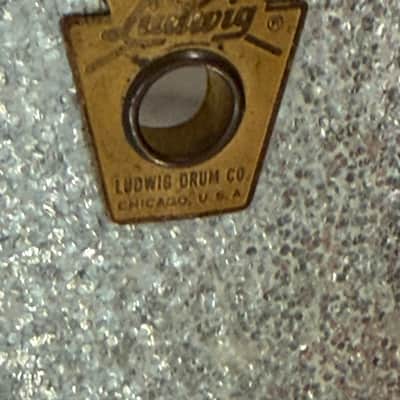 1967 Ludwig Downbeat with ALL ORIGINAL hardware in Silver Sparkle. image 7
