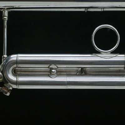 The absolutely wonderful Manchester Brass Custom RL-GB Professional Bb Trumpet in Silver Plate image 8