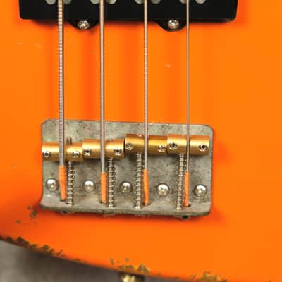 Luthier made Jazz Bass 2020 Aged Capri Orange image 10