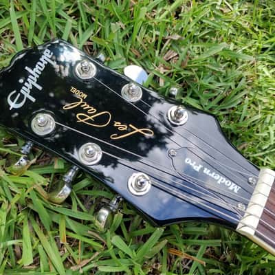 2025 Epiphone Les Paul Modern Pro Electric Guitar - Ebony Black Finish - Like New w/ Nice Case image 4
