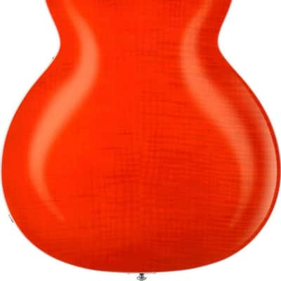 Mint Hagstrom SUVIK-MDE Super Viking Semi-Hollow Body Electric Guitar, Mandarin Flame image 4