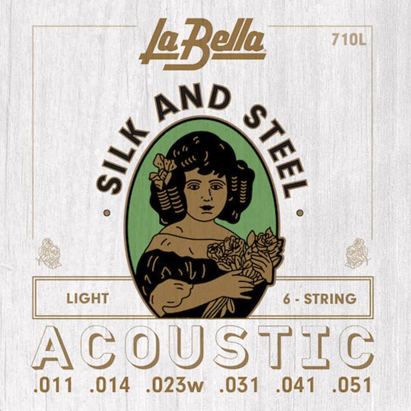 La Bella 710L Silk & Steel Acoustic Guitar Strings; Light 11-51 image 1