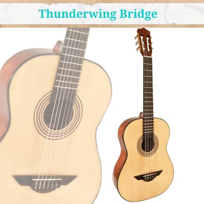 H. Jimenez El Artista Nylon String Acoustic Guitar w/ Spruce Top and Padded Gig Bag - Natural (LG2) image 2