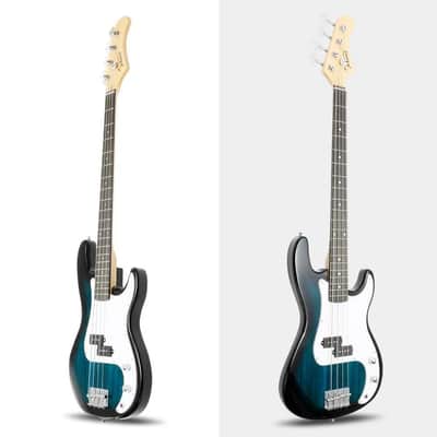 Glarry Electric P Style Bass Guitar 4 String + Cord + Wrench Tool +Bag Dark Blue image 5