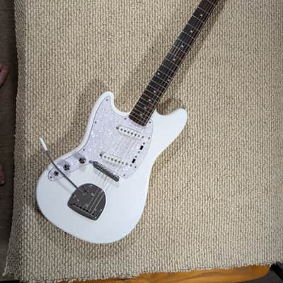 Harley Benton MS-60LH Left Hand Lefty Mustang Style Guitar Vintage White image 1