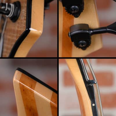 Jackson USA Custom Shop Concert Bass Masterbuilt by Mike Shannon & Pablo Santana Flame Maple Top Natural 2008 w/Hard Shell Case image 11