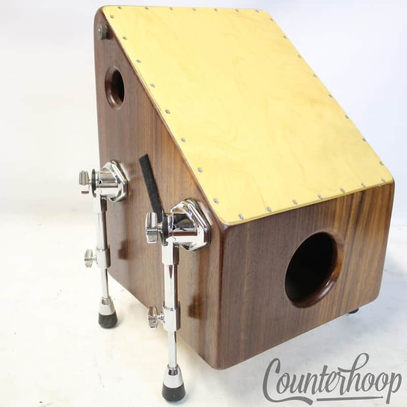 Cummings Custom Cajon 20x15x15" Latin Percussion Mohena/Birch+4 Pearl Legs/Spurs image 1