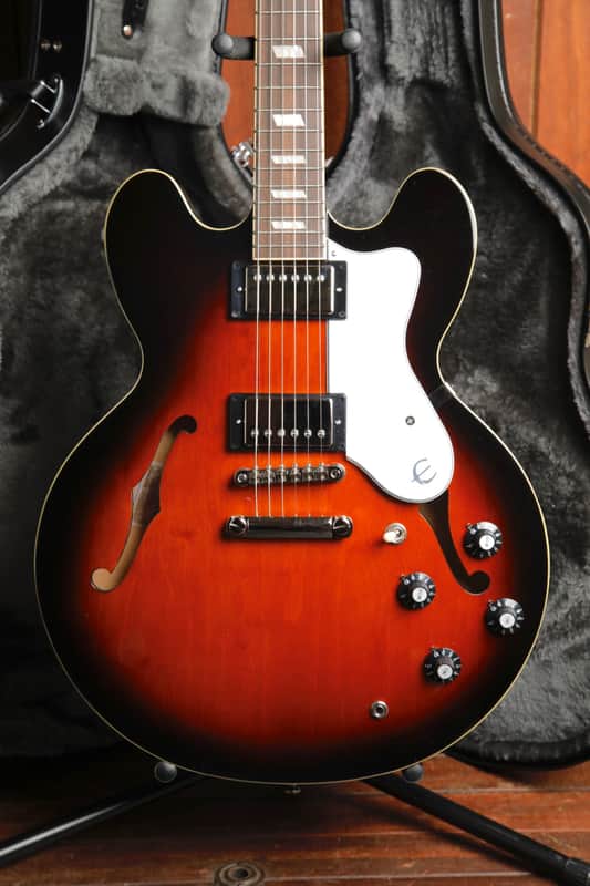 Epiphone Bonehead Riviera Dark Tobacco Burst Semi-Hollow Electric Guitar image 1
