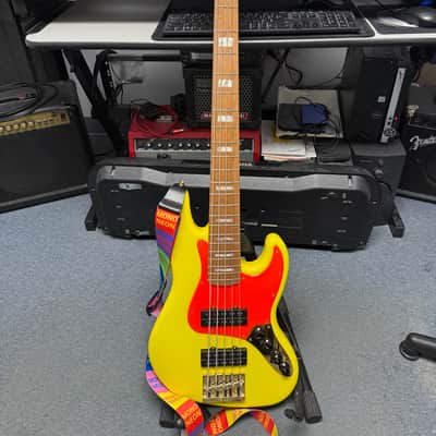 Fender MonoNeon Signature Jazz Bass V 2022 - Present - Neon Yellow image 1