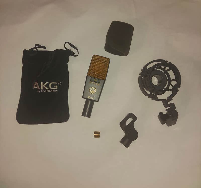 AKG C414 XLII Large Diaphragm Multipattern Condenser Microphone 2010s - Black image 1