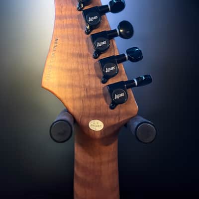 Luxars SG27 New - Flamed Maple Top Black Tele image 11