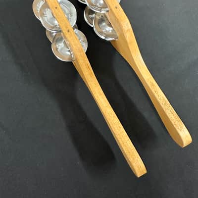Hand Jingles, Jingle Sticks, Hatheli, Nickel, Quad Row, 9" - MINT image 7
