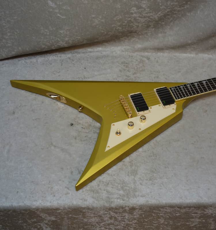 ESP LTD KH-V Kirk Hammett Signature Electric Guitar in Metallic Gold - MINT image 1