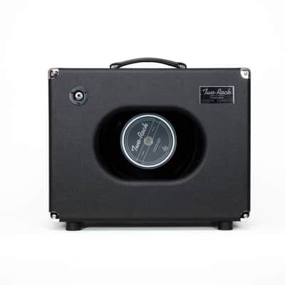 Two-Rock 1x12 Small Open Back Cabinet in Black Bronco with Blue Smoke Grille Cloth image 2