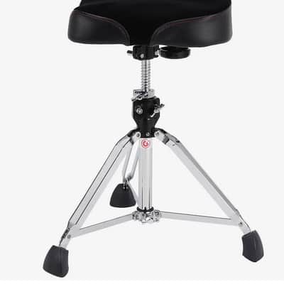 Mint Gibraltar 9608MB 9600 Series Pro Moto Drum Throne with Back Rest - Black/Chrome image 2