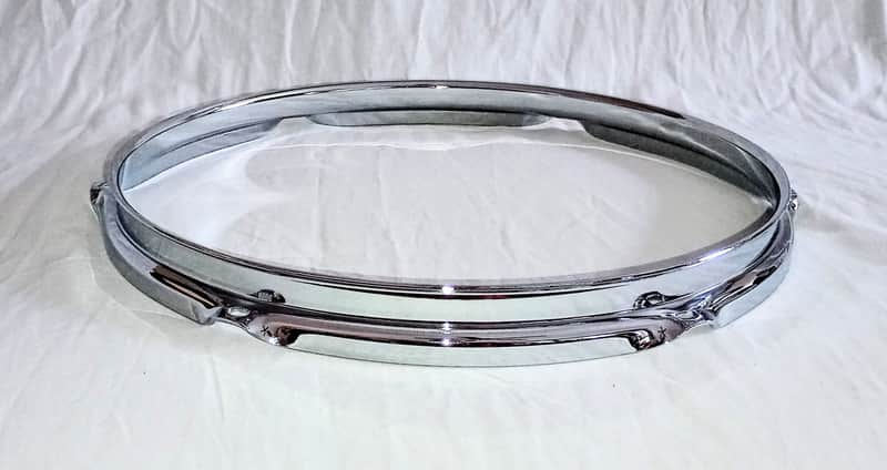 DW DRUM HOOP 12-IN DIAMETER 6 LUG HOLE PATTERN-CHROME-SHIPS FREE TO C-USA! image 1