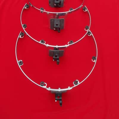 1990s DW Collector's Black And Brass Badge Era Rims Mounts And Tom Brackets image 1