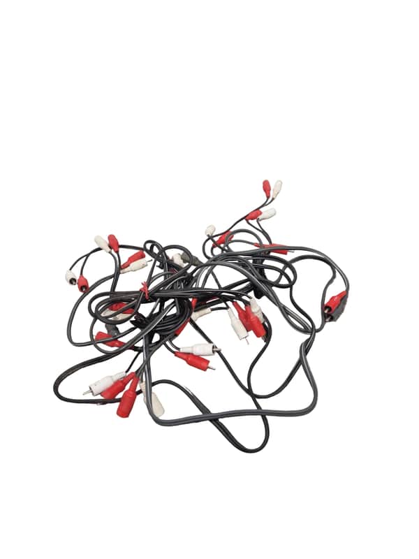 9x Dual RCA Phono Cables, Various Lengths, Brands and Plug Styles image 1