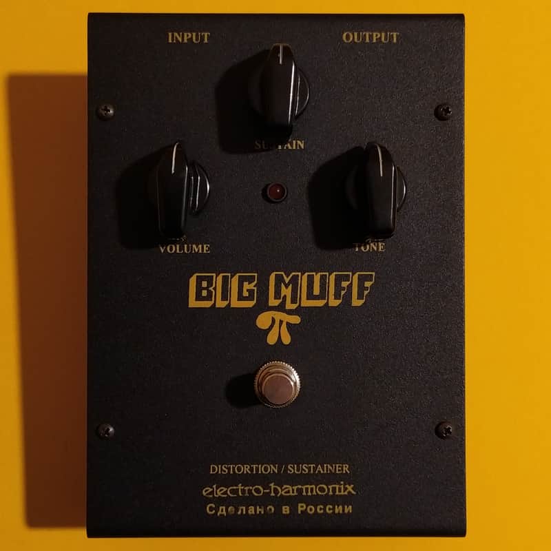 Electro-Harmonix Sovtek Black Russian Big Muff π V8 w/wooden box, catalog & battery clip converter image 1