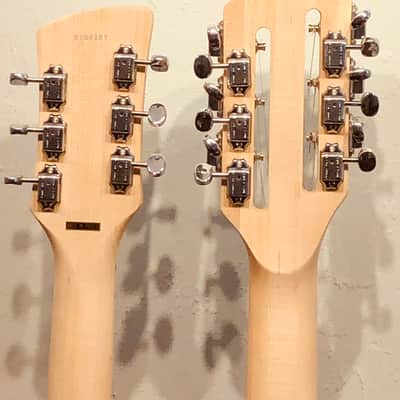 Eastwood SURFCASTER 12/6 Bound Tone-Chambered Mahogany Body Double Neck Electric Guitar w/Hard Case image 21