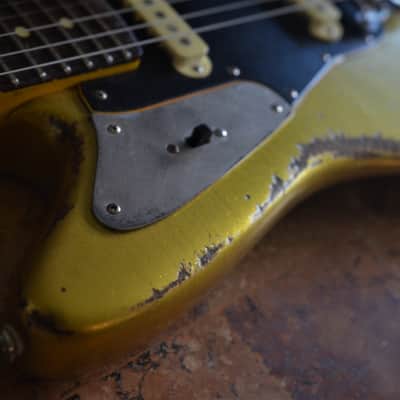 American Fender Jaguar Custom Relic Gold Sparkle image 18