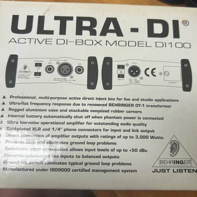 Behringer Ultra-DI DI100 Active Direct Box 2004 - Present - Standard image 2