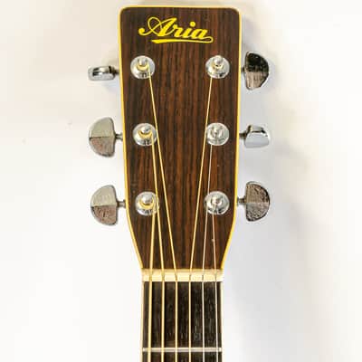 Mid-80's Aria W-25 Folk & Western Dreadnought Acoustic Guitar w/ HSC image 11