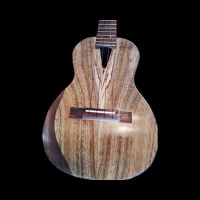 Koa with Live Edge Sound Hole Tenor Ukulele - SCJ Jazz Hat #137 image 11