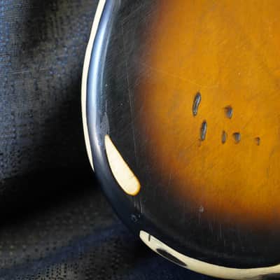 ESP/Japan GL-56 George Lynch Alder Guitar Body - Distressed Two-Tone Burst image 11