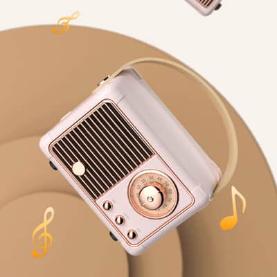 Retro Bluetooth Speaker-Blue image 11