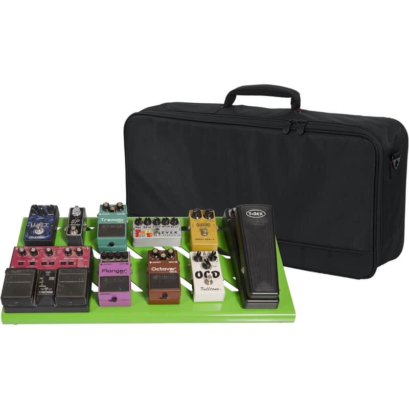 Gator Cases GPB-BAK-GR Large Aluminum Pedal Board with Carry Bag (Green) image 1
