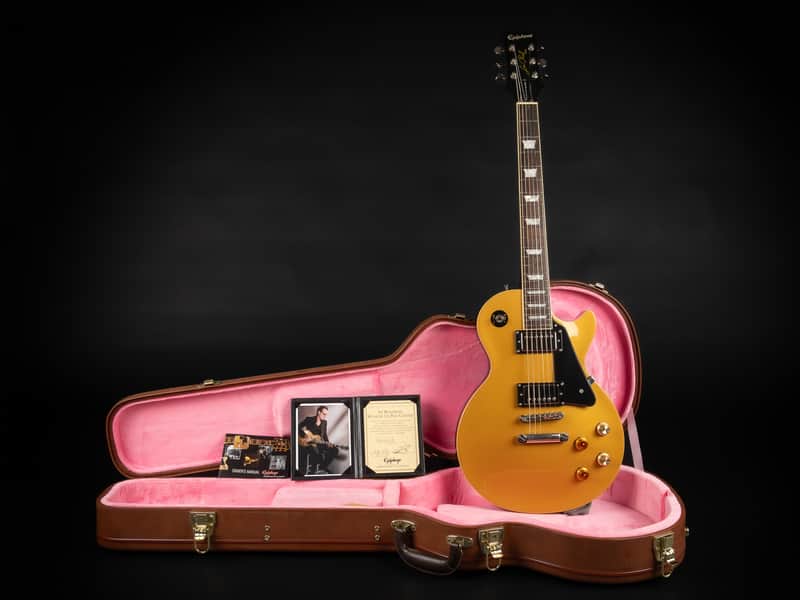 2012 Epiphone Joe Bonamassa Signature Les Paul Standard - Gold Top | Limited Edition 1/1000 Custom Shop Gibson BurstBucker Humbucker Long Neck Tenon | COA OHSC image 1
