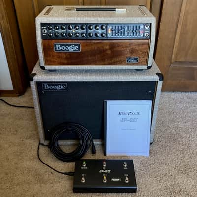 CUSTOM Finished Mesa Boogie JP-2C John Petrucci Signature 3-Channel 100-Watt Guitar Amp Head and Matching 1x12 WideBody Cab 2018 - Custom Fawn Slub Bronco image 10