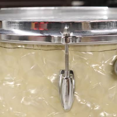 Gretsch Round Badge White Pearl 3pc Drum Kit Set Vintage 1960's image 22